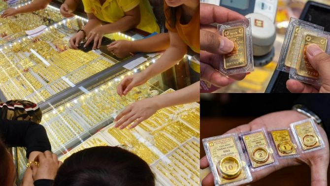 Giá vàng hôm nay (trưa 5/5): Vàng SJC, nhẫn 9999 lùi khỏi đỉnh, chênh lệch với thế giới còn bao nhiêu?