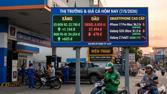NÓNG 5/7: Giá xăng tăng mạnh hơn 1.100 đồng, dầu Diesel ngược dòng giảm sâu từ 15h chiều nay, smartphone dần hạ nhiệt