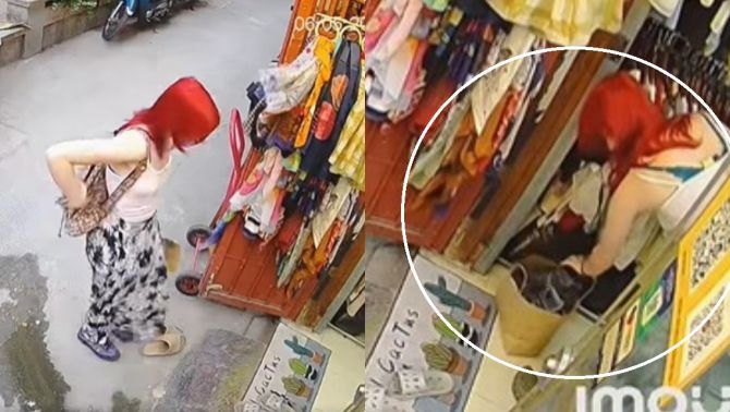 MXH xôn xao vụ khách Tây bị tố cáo trộm dép ở Trung Tự, Hà Nội: Chủ cửa hàng tung camera cảnh báo