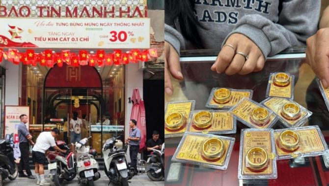 Giá vàng hôm nay (chiều 7/5): Vàng nhẫn trơn, vàng miếng lập mốc mới, phố vàng vắng khách, chợ đen hạ giá bán