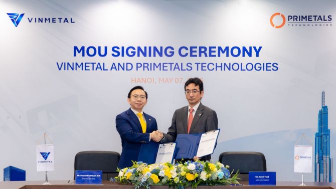 Vinmetal hợp tác Primetals phát triển công nghệ sản xuất thép tiên tiến hàng đầu thế giới