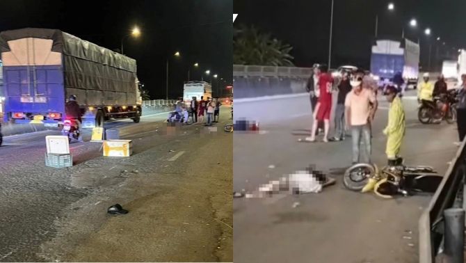Hiện trường vụ tai nạn liên hoàn khiến 2 cháu bé thương vong ở Quốc lộ 1A, kết quả kiểm tra ban đầu