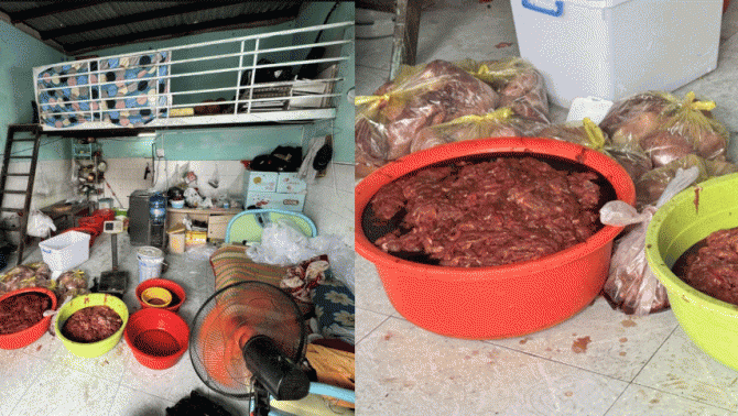 Triệt phá đường dây sản xuất 15 tấn thịt bò giả từ thịt heo ở TP.HCM: Hé lộ quá trình ‘phù phép’ thịt bò giả