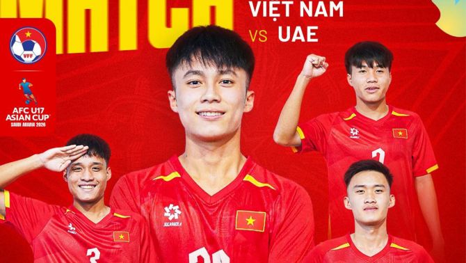 Xem trực tiếp bóng đá U17 Việt Nam đấu UAE ở đâu? Kênh phát sóng miễn phí U17 Việt Nam thi đấu