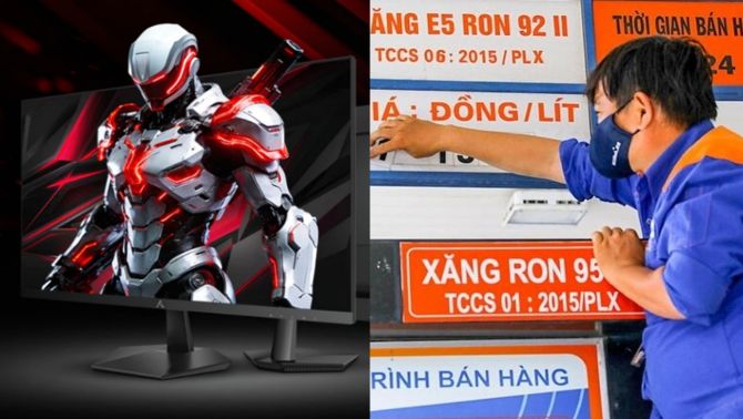 Giá xăng RON92 hôm nay giảm gần 700 đồng/lít, dầu 'rẻ như cho', Lenovo ra mắt màn hình gaming giá rẻ mới
