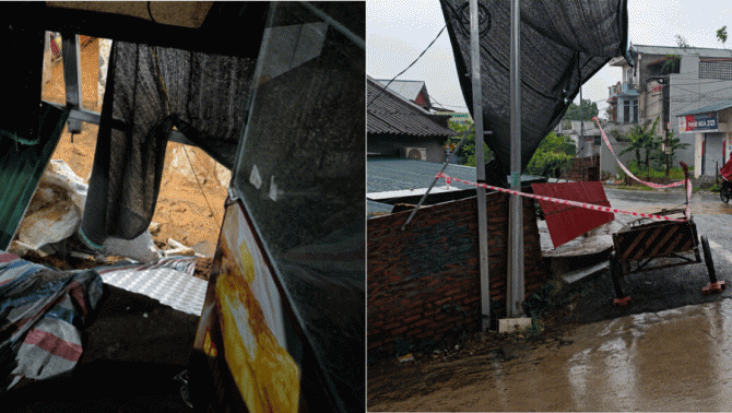 Bức tường đổ sập vào giường 3 bố con đang ngủ: Em bé 22 tháng tuổi nhập viện, nguyên nhân tường sập?
