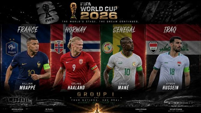 Lịch thi đấu bảng I - World Cup 2026: Haaland đại chiến Mbappe, ĐT Na Uy nguy cơ bị loại sớm