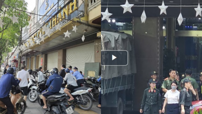 1 tiệm vàng có tiếng bất ngờ đóng cửa sau khi công an xuất hiện, loạt khách hàng theo dõi tình hình