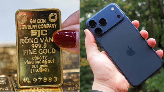 Giá vàng miếng lao dốc gần 34 triệu đồng từ đỉnh, iPhone 17 Pro Max rục rịch giảm giá