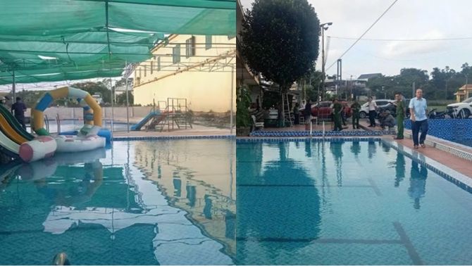Công an Quảng Ninh thông tin vụ 3 trẻ nhập viện nghi do điện rò rỉ bể bơi, hé lộ dấu vết ở hiện trường