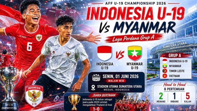 Xem trực tiếp U19 Indonesia vs U19 Myanmar ở đâu, kênh nào? Link trực tiếp U19 Đông Nam Á ngày 1/6