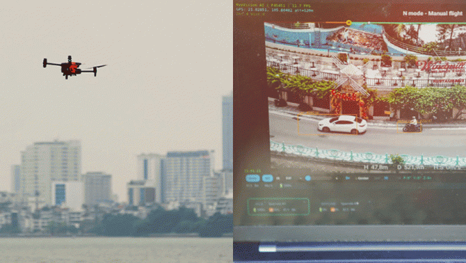 Hà Nội triển khai UAV tuần tra ở độ cao 50m: Hình ảnh sắc nét truyền thẳng về trung tâm sau vài phút