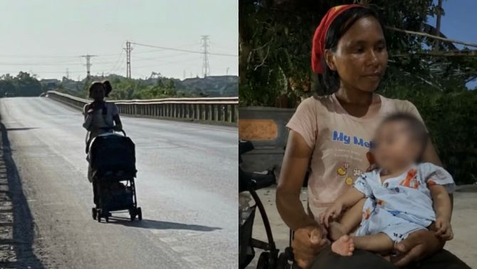 Hành trình mẹ địu 2 con nhỏ đi bộ xuyên miền Trung dưới nắng 40 độ C: Có thể cưỡng chế để bảo vệ trẻ?