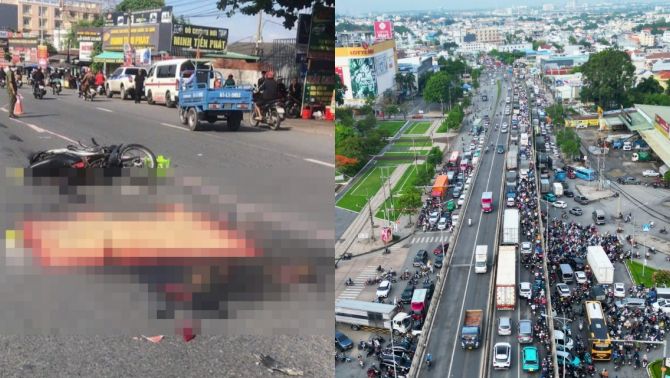 Hiện trường ô tô đầu kéo va chạm xe máy khiến một phụ nữ tử vong, làm rõ nguyên nhân vụ việc?