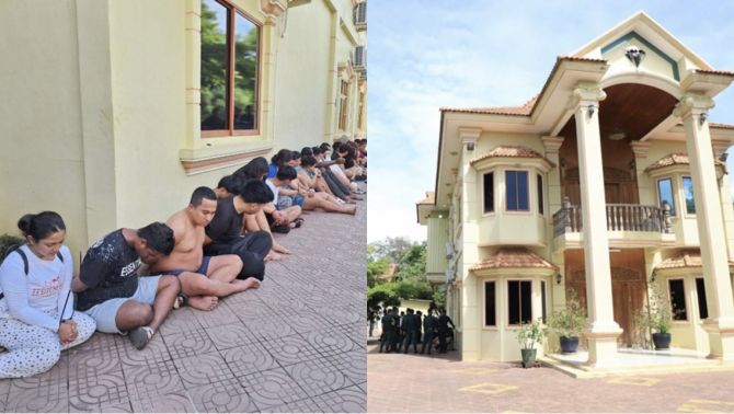 Triệt phá ổ lừa đảo trong biệt thự của tướng quân đội Campuchia, bắt giữ 34 đối tượng