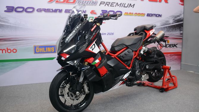 Italjet Dragster 700 chính thức mở bán tại Việt Nam: 'Quái thú' 700cc giá ngang VF 5, có camera trước sau như ô tô