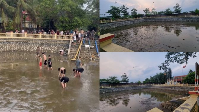Hà Nội: Đôi vợ chồng tát cạn ao cá của làng tìm 1 cây vàng đánh rơi, cái kết ‘cả làng cùng vui’
