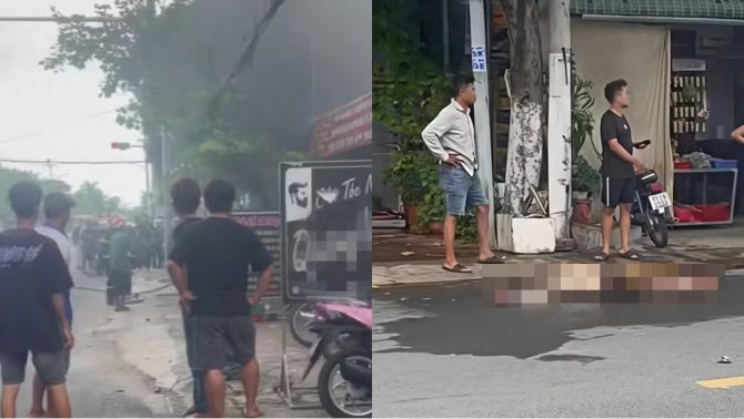 Hiện trường nam thanh niên bỏng nặng sau khi phóng hỏa tiệm giặt sấy, thông tin ban đầu về đối tượng