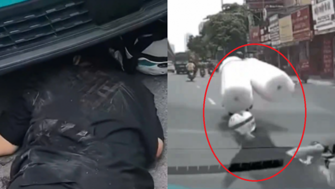 Clip xe chở hàng cồng kềnh gây tai nạn liên hoàn trên đường Nguyễn Trãi, Hà Nội: 1 người bất tỉnh