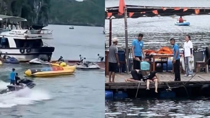 Clip diễn biến vụ lật tàu trên Vịnh Lan Hạ khiến một nữ du khách tử vong, tình hình 10 người gặp nạn còn lại? 