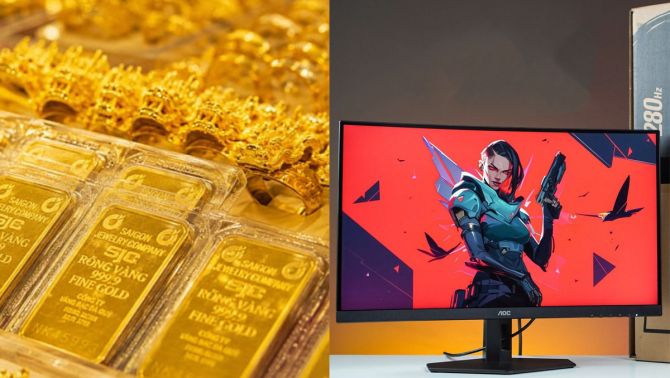 Giá vàng SJC, vàng nhẫn ngày 16/6 vọt tăng thêm 1,5 triệu đồng/lượng, màn hình gaming AOC giá có rẻ