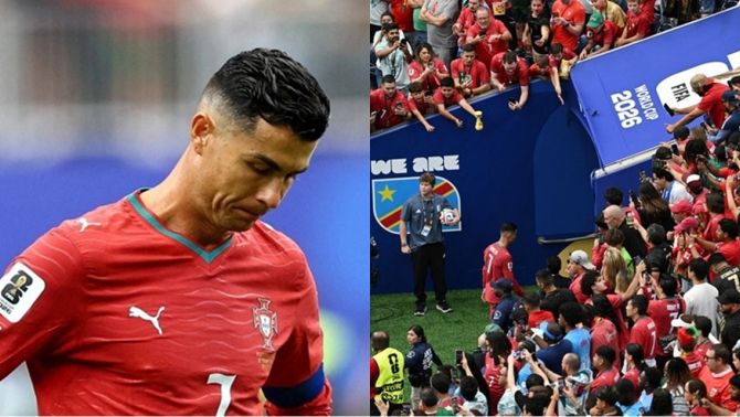 Ronaldo vùng vằng bỏ đội rời sân ngay sau trận hòa Congo, thực hư chuyện CR7 bất mãn với cả đội