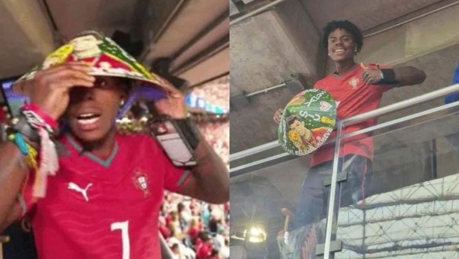 Danh tính nam Youtuber đình đám thế giới đội nón lá Việt Nam tại World Cup khiến nhiều người chú ý