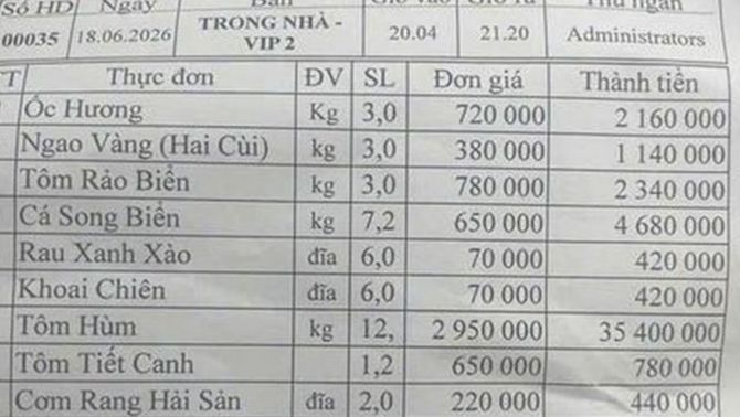 Chủ cửa hàng lên tiếng về hóa đơn hải sản hơn 50 triệu đồng, khách đăng bài có động thái lạ