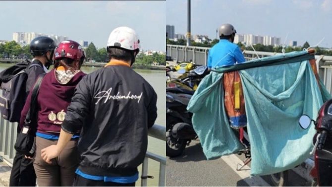 Danh tính nam shipper bỏ xe máy và thùng hàng trên cầu rồi mất tích dưới sông, mẹ ngã quỵ ở hiện trường