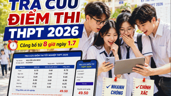 3 cách tra cứu điểm thi tốt nghiệp THPT 2026 đơn giản, tin cậy và loạt thông tin quan trọng liên quan