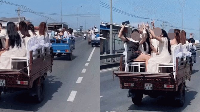 Người dân bức xúc phản ánh vụ đoàn xe đưa dâu vi phạm luật giao thông: Phạt 4 tài xế, tịch thu 3 xe