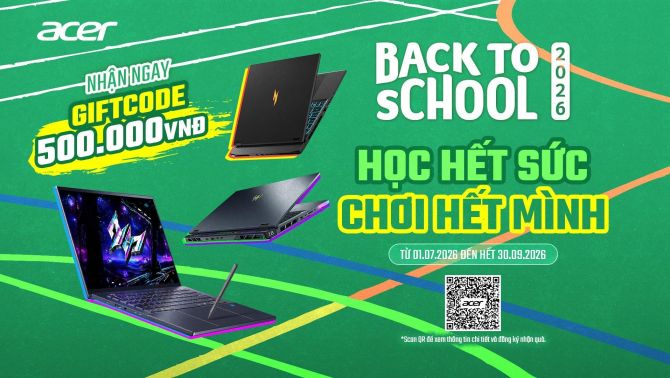 Acer triển khai chương trình Back To School 2026