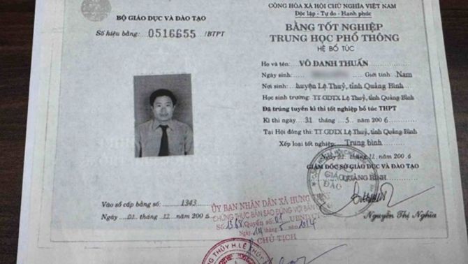 Thông tin kiểm tra vụ cán bộ xã ở Quảng Trị học THPT khi chưa tốt nghiệp THCS, lộ nhiều dấu hiệu bất thường