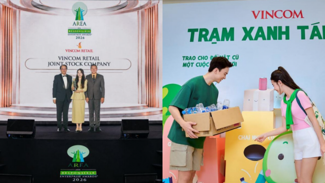 Vincom Retail ba năm liên tiếp giữ vững danh hiệu 'Lãnh đạo Xanh' tại giải thưởng AREA