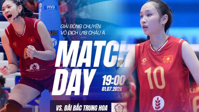 Link xem TRỰC TIẾP bóng chuyền nữ Việt Nam đấu Đài Loan - VCK U18 nữ châu Á 2026: Rượt đuổi kịch tính