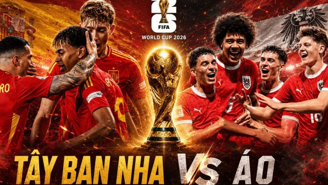 Link xem TRỰC TIẾP bóng đá Tây Ban Nha vs Áo 02h00 ngày 3/7 - VTV3, VTV6 trực tiếp World Cup 2026 hôm nay