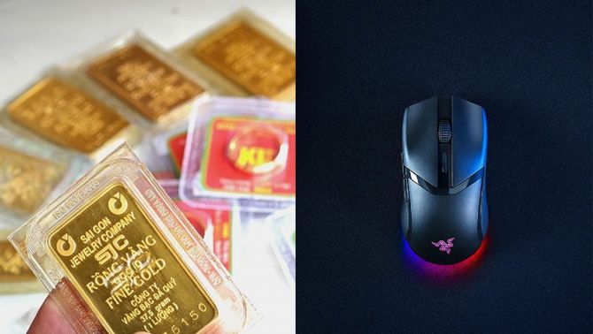 Giá vàng sáng ngày 8/7: Diễn biến thất thường, 'bốc hơi' 1 triệu đồng, chuột gaming Razer giá có rẻ?