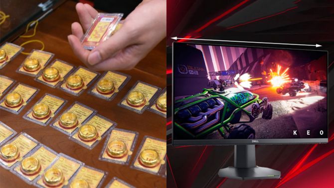 Giá vàng ngày 7/7 giảm sốc thêm 500.000 đồng/lượng, màn hình gaming Dell giá có rẻ? 