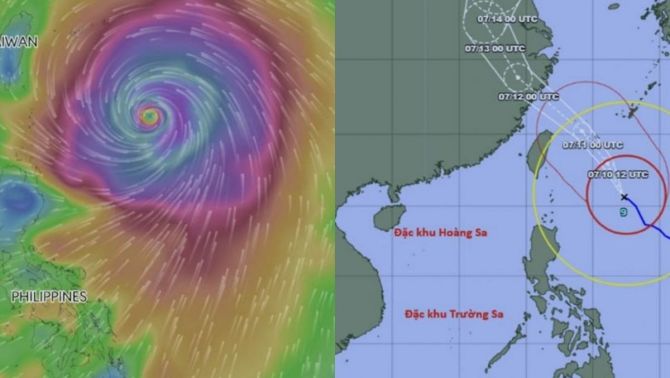 Cập nhật tin bão mới nhất: Bão Ba Vì giật cấp 14, dự báo thời gian đổ bộ và sức ảnh hưởng tới Việt Nam 