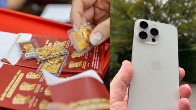 Giá vàng hôm nay tối 13/7 lao dốc cả triệu đồng, chênh lệch mua bán bị nới rộng, giá iPhone 15 Pro Max có rẻ