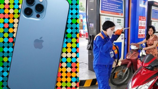 Giá xăng dầu trưa nay 13/7: Xăng E5, E10 vẫn rẻ bèo, dầu giảm kịch sàn, iPhone 13 Pro Max rẻ như cho