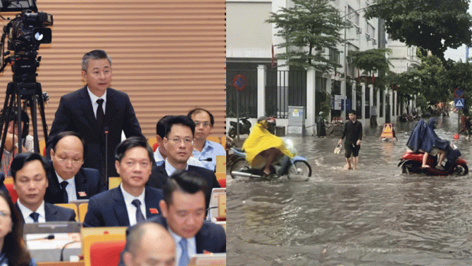 GĐ Sở Xây dựng Hà Nội định nghĩa 'mực nước ngập từ 30 cm và quá 30 phút mới được coi là ngập úng'