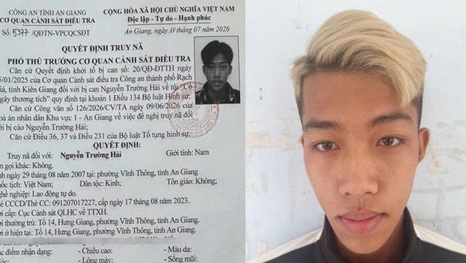 Danh tính nam thanh niên mang dao đến trường đâm học sinh cấp 2 ở An Giang tuổi rồi bỏ trốn