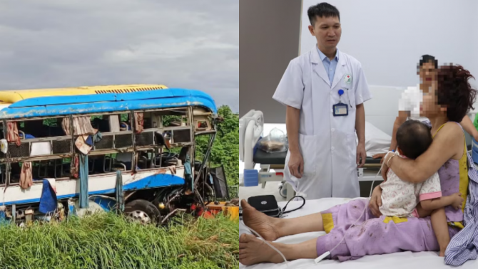 Vụ lật xe khách cao tốc Pháp Vân - Cầu Giẽ: 1 nhà 7 người trên xe, cháu bé 13 tuổi ra đi mãi mãi