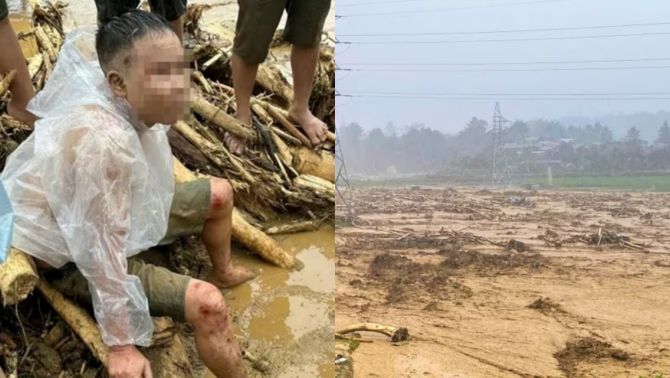 Người đàn ông ở Lai Châu kể giây phút lũ cuốn vợ và các con khỏi vòng tay, bản thân cũng bất tỉnh