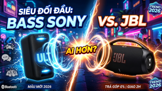 Loa Bluetooth Sony 2026 - Dải bass mới có đủ sức 'đập tan' tiếng ồn và đè bẹp loa JBL?
