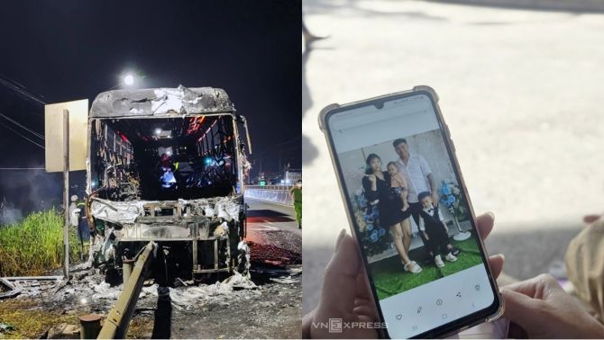 Cả gia đình thiệt mạng trong vụ cháy xe khách ở Đồng Nai, người thân ngã quỵ kể lại hoàn cảnh
