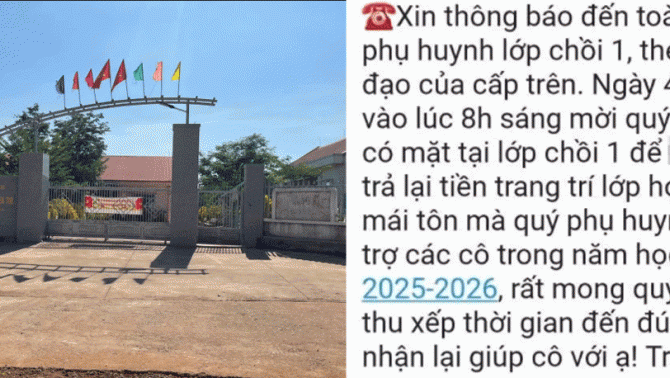 Vì sao hiệu trưởng và tập thể trường mầm non ở Đắk Lắk vẫn được đánh giá tốt dù thu, chi sai quy định