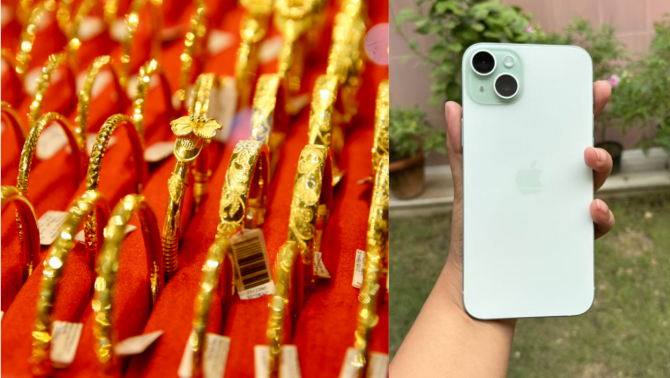 Giá vàng hôm nay trưa 29/7 giảm tới 2,5 triệu đồng sau 2 ngày, giá iPhone 15 Plus có giảm?