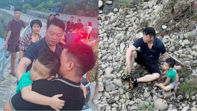 Lời kể của cán bộ xã ở Thái Nguyên bơi gần 100m giữa dòng nước xiết để cứu cháu bé 4 tuổi